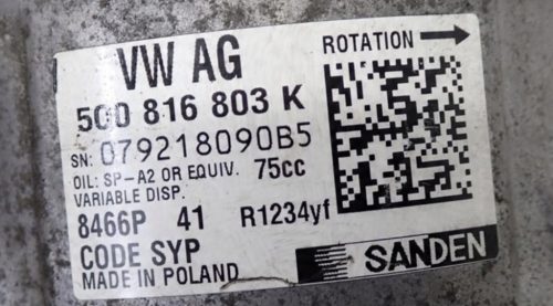 Seat Ateca, Skoda Karoq 1.6 TDI DGT DGTA DGTC DGTD, DGTE klímakompresszor 5q0816803k