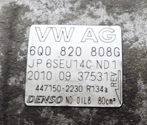 Volkswagen Fox 1.2 CHF CHFA CHFB klímakompresszor 6q0820808g