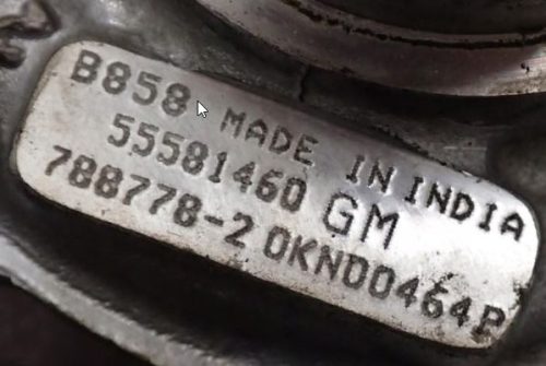 Opel Insignia A, Opel Zafira C 2.0 CDTi A20DT, A20DTE turbó 55581460