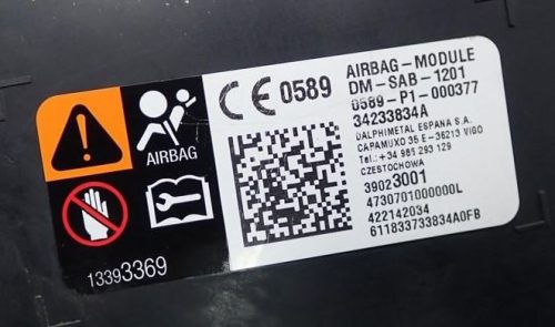 Opel Astra K bal oldali ülés légzsák 13393369