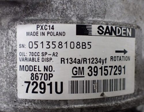 Opel Astra K 1.6 CDTI B16DTH B16DTE B16DTU klímakompresszor 39157291