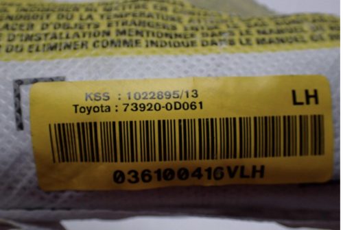 Toyota Yaris III bal oldallégzsák 73920-0D061