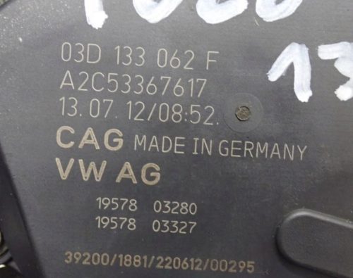 Skoda Fabia II, Volkswagen Polo V, Seat Ibiza IV 1.2i CGP fojtószelep 03d133062f