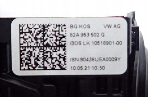Audi A3 8Y tempomat kapcsoló, légzsák átvezető szalagkábel 82A953521GE 82A953502G