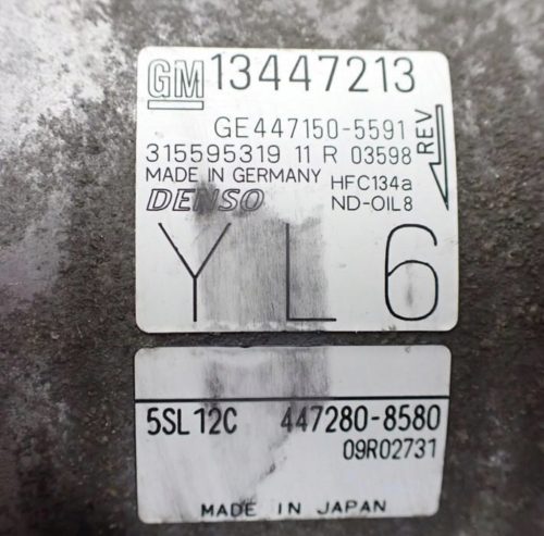 Opel Corsa E 1.4 Turbo B14NEL B14NEJ klímakompresszor 13447213