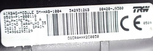 Hyundai Kona (OS) jobb oldali függönylégzsák 80420j9300