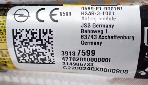 Opel Astra K kombi bal függönylégzsák 39187599