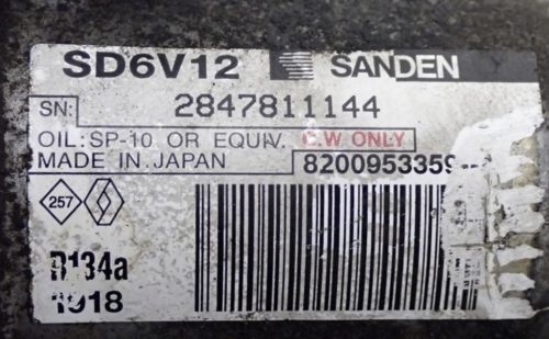 Renault Kangoo II 1.5DCi klímakompresszor 8200953359