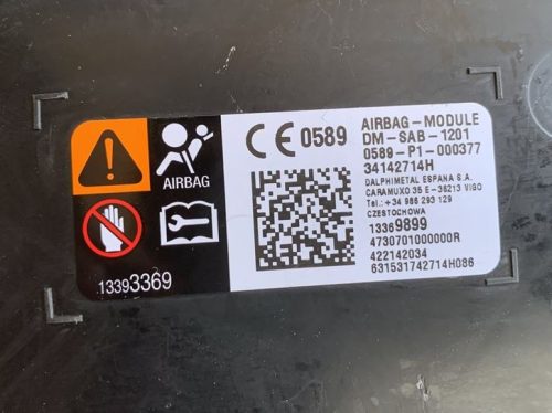 Opel Astra K jobb üléslégzsák 13369899