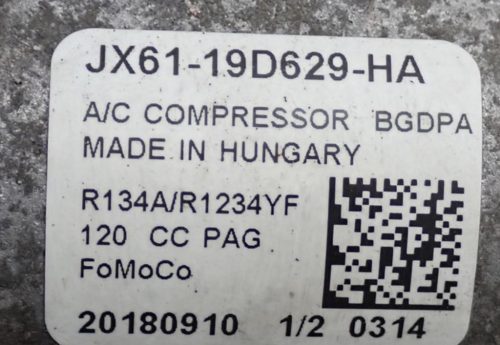 Ford Focus Mk4 1.0 ECO B7DA klímakompresszor jx6119d629ha