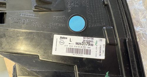 Opel Corsa F bal hátsó lámpa 9829317980