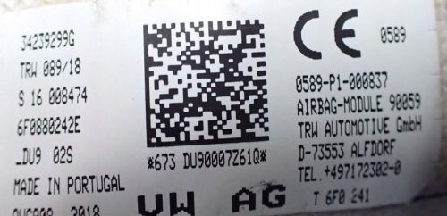 Seat Arona, Seat Ibiza V, Audi A3 (8V) jobb oldallégzsák 6f0880242e