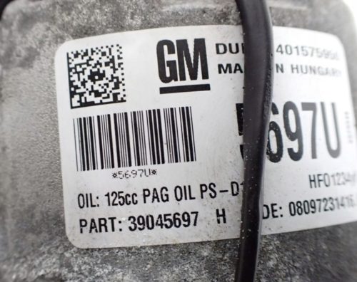 Opel Zafira C Tourer 1.6 CDTI B16DTH klímakompresszor 5697U 39045697