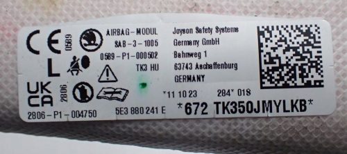 Skoda Octavia IV bal oldallégzsák 5e3880241e