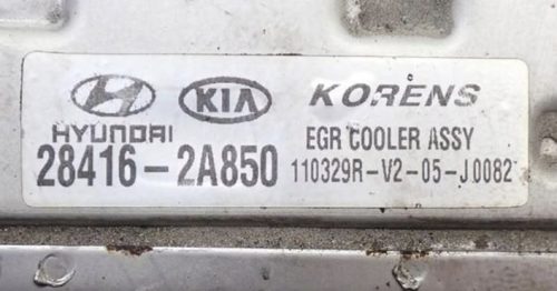Kia Sportage III (SL), Hyundai ix35 1.7 CRDi EGR szelep, EGR hűtő 284102a850
