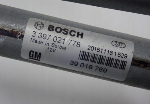 Opel Astra K ablaktörlő szerkezet motorral 39018769
