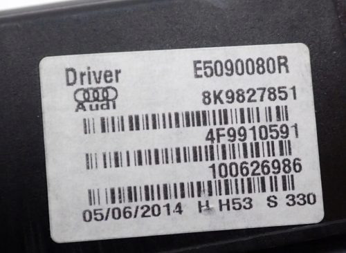 Audi A4 B8 Kombi bal csomagtérajtó nyitó motor 8K9827851C