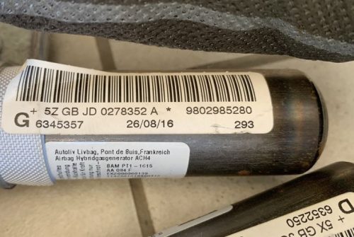 Peugeot 508 bal függönylégzsák /2017/ 9802985280