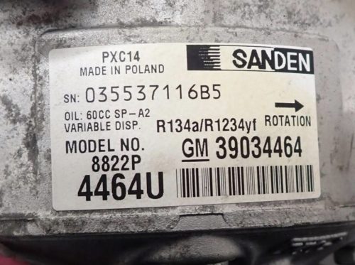 Opel Astra K, Insignia A 1.6 CDTI B16DTH, B16DTE klímakompresszor 39034464