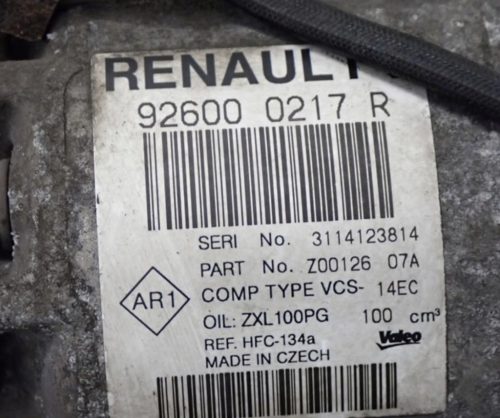Renault Clio IV 0.9 TCe klímakompresszor 926000217r