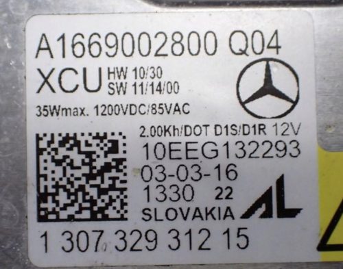 Mercedes B-osztály W246 xenon trafó a1669002800