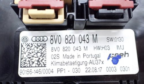 Audi A3 (8V) klímapanel 8V0820043M