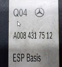 Mercedes A-osztály W176 ABS kocka a0084317512