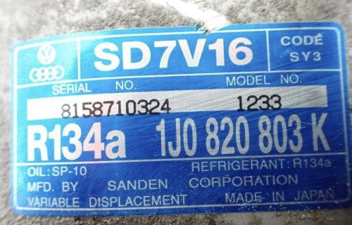 Volkswagen Golf IV, Seat Toledo II, Audi A3, Skoda Octavia I ALH, AGR 1.9 TDI klímakompresszor 1j0820803k